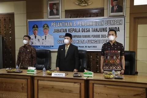 Wako Ahmadi Lantik Kepala Desa Tanjung Muda