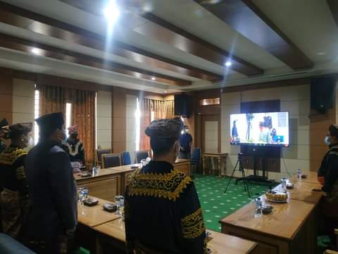 Walikota Sungai Penuh Ikuti Upacara Virtual Peringatan Hari Lahir Pancasila