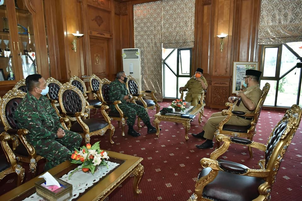Danrem 042/Gapu Sowan Ke Gubernur Jambi Tingkatkan Sinergi Pemda-Korem 