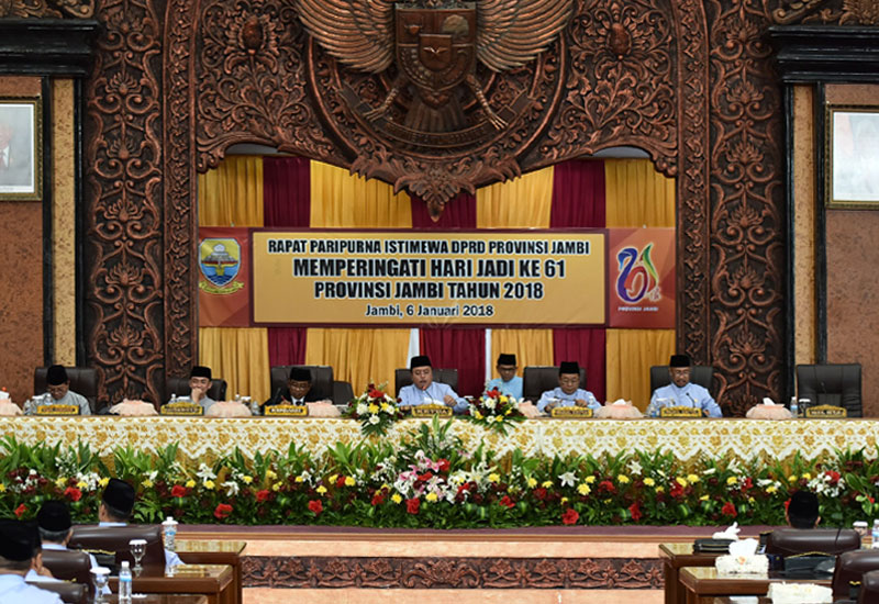 Rapat Paripurna Istimewa DPRD Provinsi Jambi dalam rangka HUT Provinsi Jambi Ke-61.