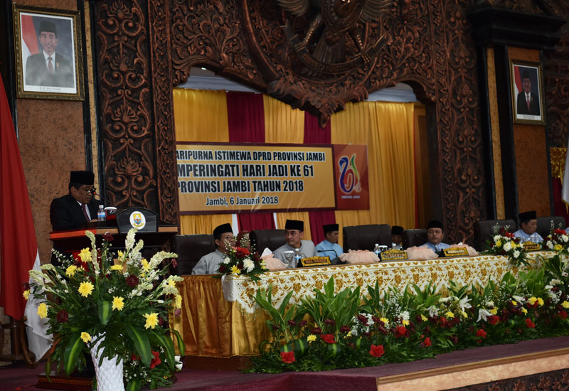 Rapat Paripurna Istimewa DPRD Provinsi Jambi dalam rangka HUT Provinsi Jambi Ke-61.