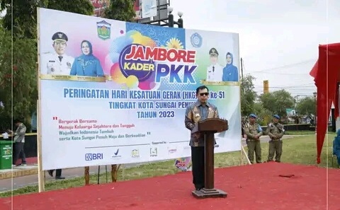 Wako Dan Ketua TP PKK Buka Semarak Jambore PKK Kota Sungai Penuh Tahun 2023