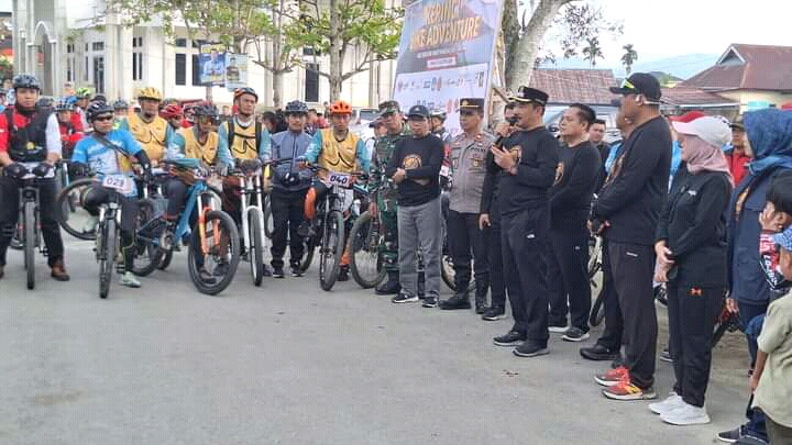 Bersama PJ Bupati Kerinci, Dandim 0417/Kerinci Hadiri Bike Adventure Kerinci