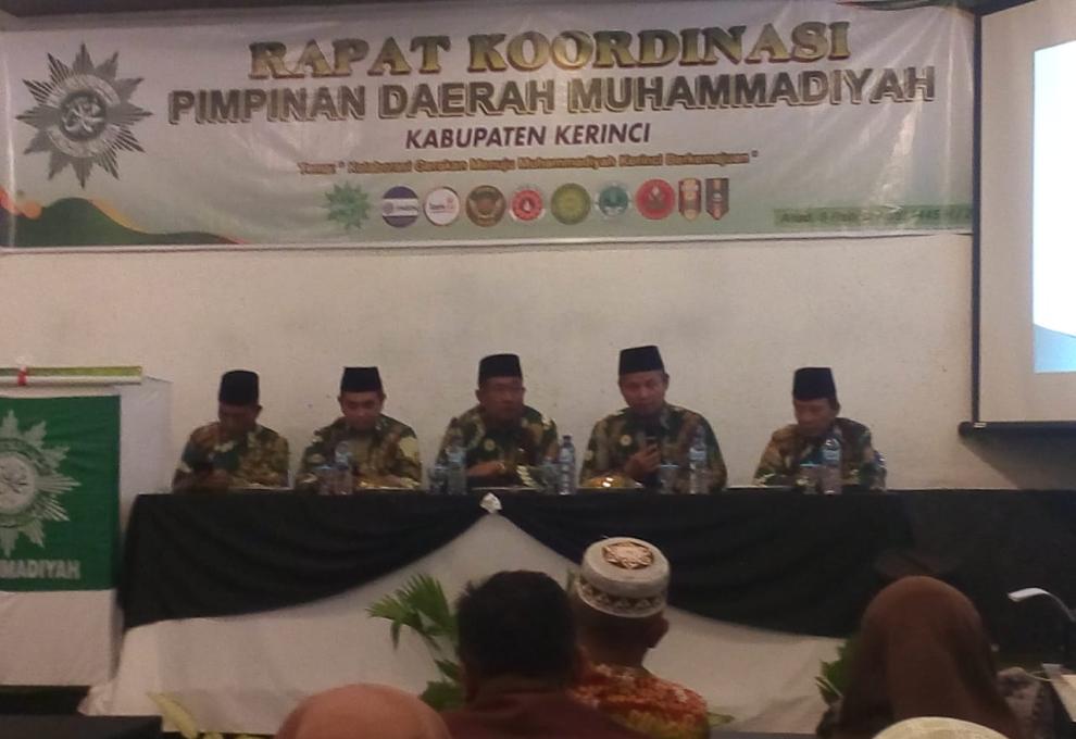 Pimpinan Daerah Muhammadiyah Kerinci Sukses Laksanakan Rakor,Ini Benang Merahnya