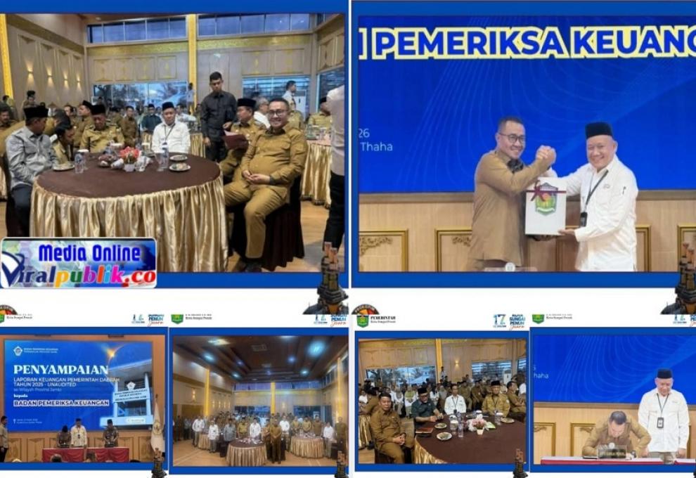 Walikota Sungai Penuh Serahkan LKPD Tahun 2025 Unaudited Ke BPK Perwakilan Provinsi Jambi