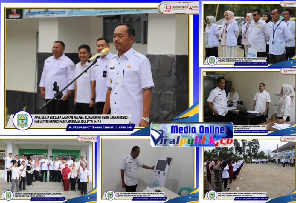 Wabup Murison Pimpin Apel Di RSUD Kerinci Bukit Tengah, Sekaligus Sidak Ke Beberapa OPD    