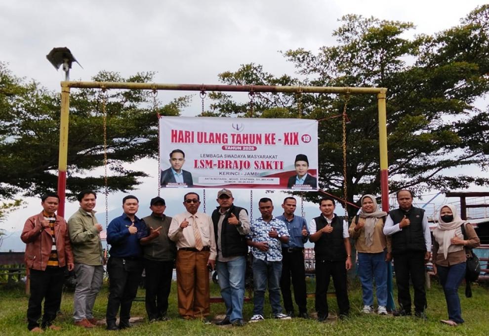 LSM Brajo Sakti Kerinci Gelar HUT ke-19, Teguhkan Komitmen Pengabdian dan Dorong Kepemimpinan Muda