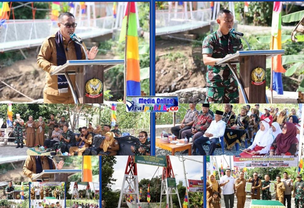 Wako Alfin Resmikan Jembatan Perintis Garuda KODIM 0417/Kerinci di Mekar Jaya