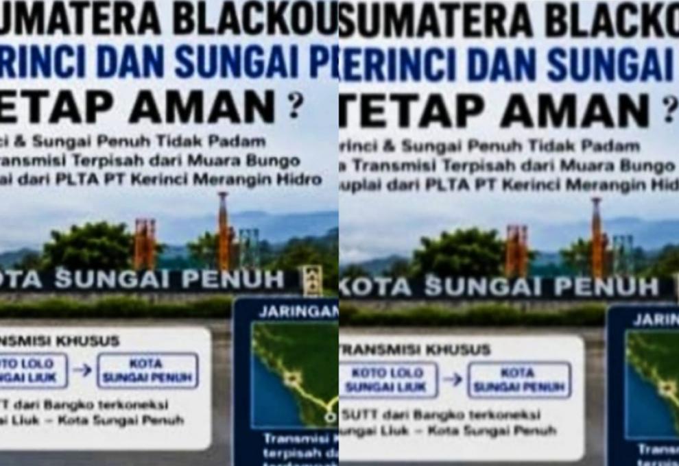 PLTA KMH Kalla Group Jadi Penyelamat, Kerinci dan Sungai Penuh Tetap Terang Benderang Saat Sumatera Blackout