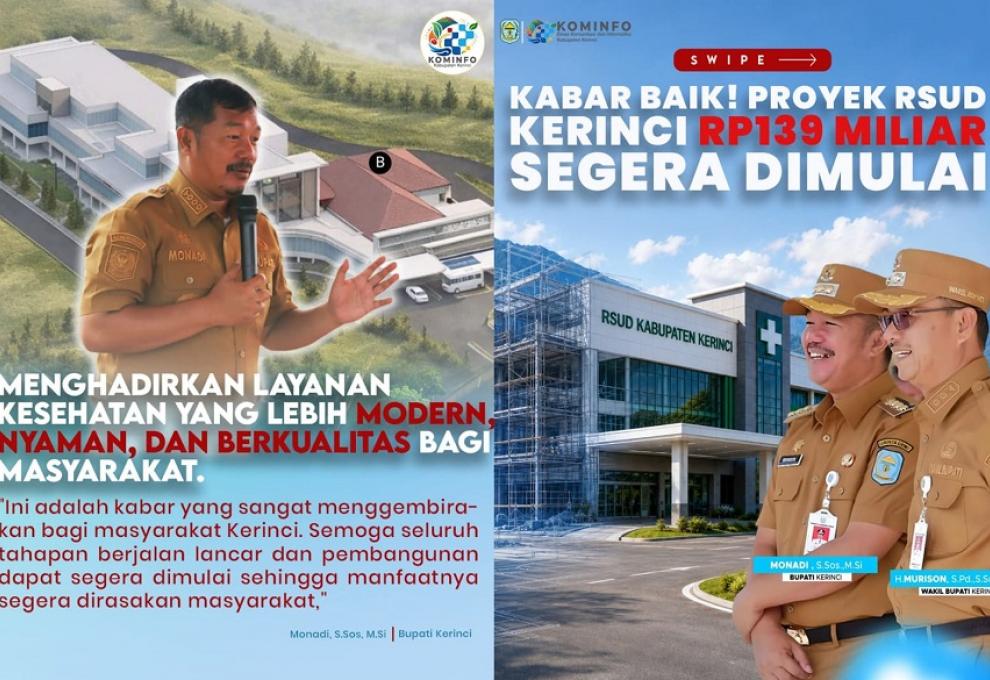 KABAR BAIK UNTUK MASYARAKAT KERINCI..! Proyek RSUD Rp139 Miliar Resmi Dimulai