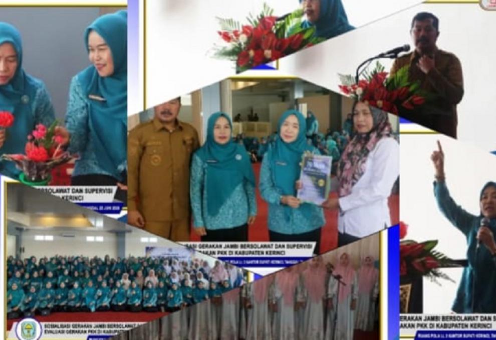 Ketua TP PKK Provinsi Jambi Sosialisasikan Gerakan Bersholawat dan Supervisi PKK di Kerinci