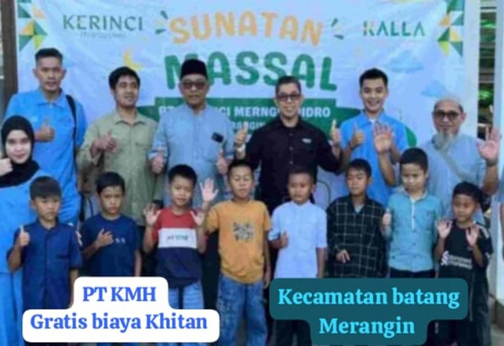 Wujud Kepedulian Sosial, PT KMH Gelar Khitan Massal Gratis bagi 50 Anak di Batang Merangin