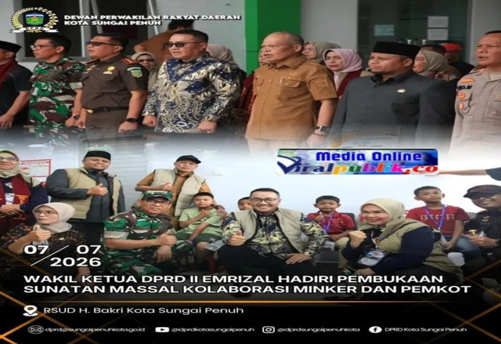 Sinergi Pemkot dan Minker, Wakil Ketua DPRD Sungai Penuh Hadiri Sunatan Massal