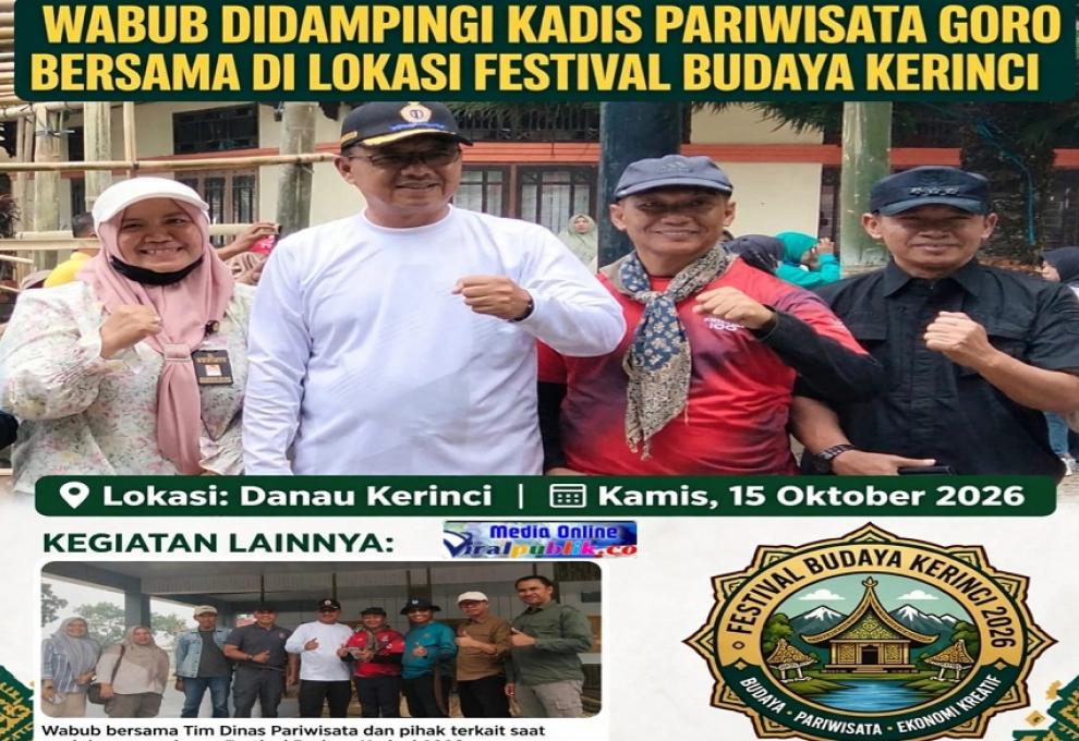 Jelang Festival Budaya 2026, Wabup Murison Didampingi Kadispar Tinjau Lokasi Kawasan Danau Kerinci