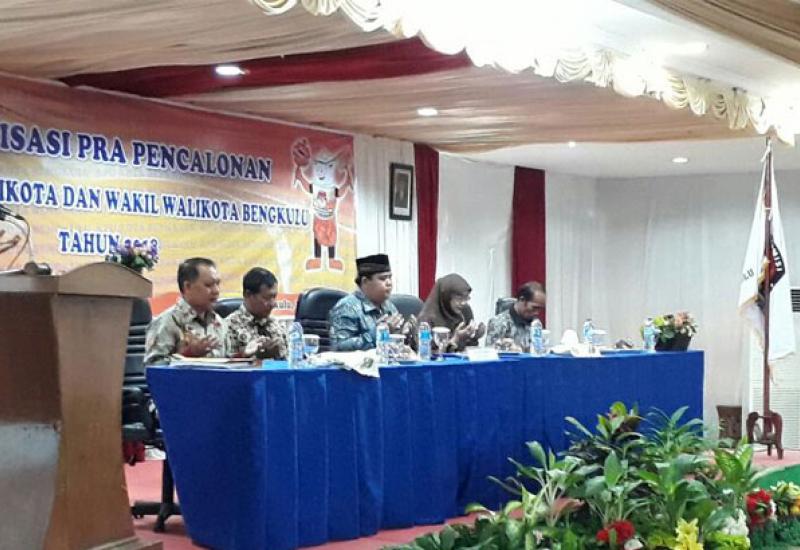 Kegiatan Sosialisasi Pra Pencalonan Pemilihan Walikota dan Wakil Walikota Bengkulu Tahun 2018, Rabu (30/08/2017)