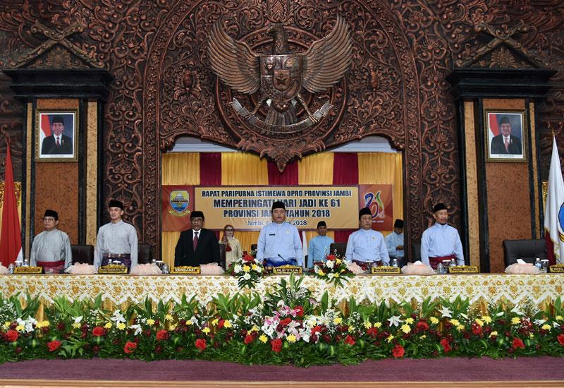 DPRD Provinsi Jambi Gelar Paripurna Istimewa HUT Provinsi Jambi Ke-61