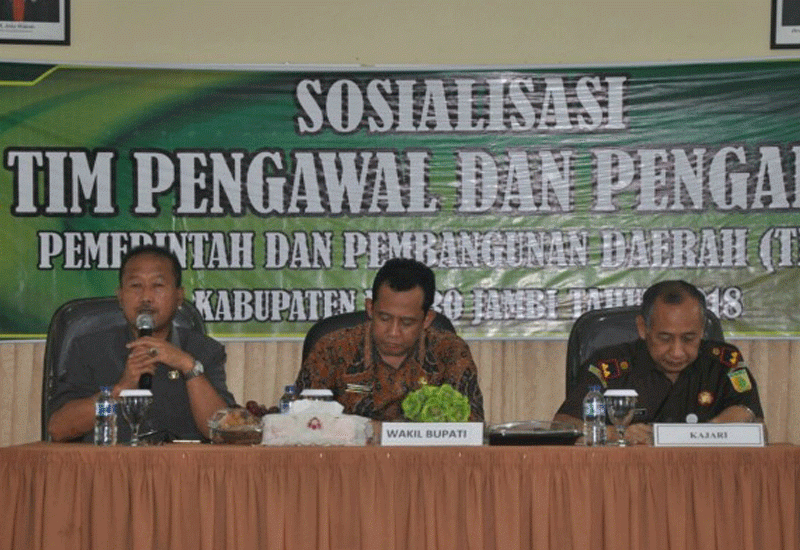 Sosialisasi Tim Pengawalan dan Pengamanan, Pemerintahan, dan Pembangunan (TP4D) Kabupaten Muaro Jambi.