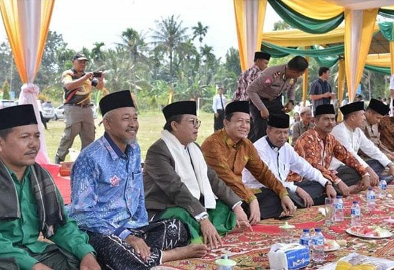 Acara Apresiasi Seni Santri Ponpes An Nur, yang diselenggarakan dihalaman Pondok Pesantren An Nur di Desa Tangkit Kecamatan Sungai Gelam, Sabtu (26/1/2019).