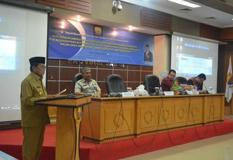 Rapat Koordinasi Manajemen Kepegawaian se Provinsi Jambi.