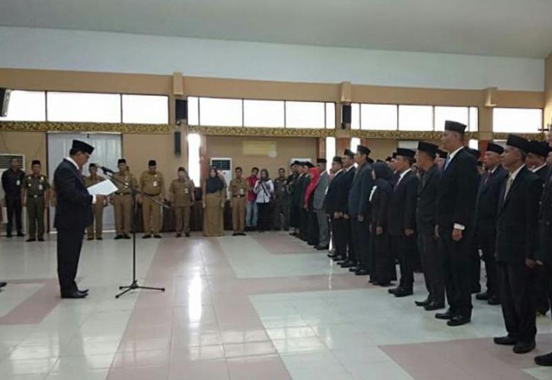 Pelantikan 101 Pejabat Fungsional di wilayah lingkup Pemprov Jambi yang di lantik oleh Sekertaris Daerah (Sekda) Provinsi Jambi M. Dianto.