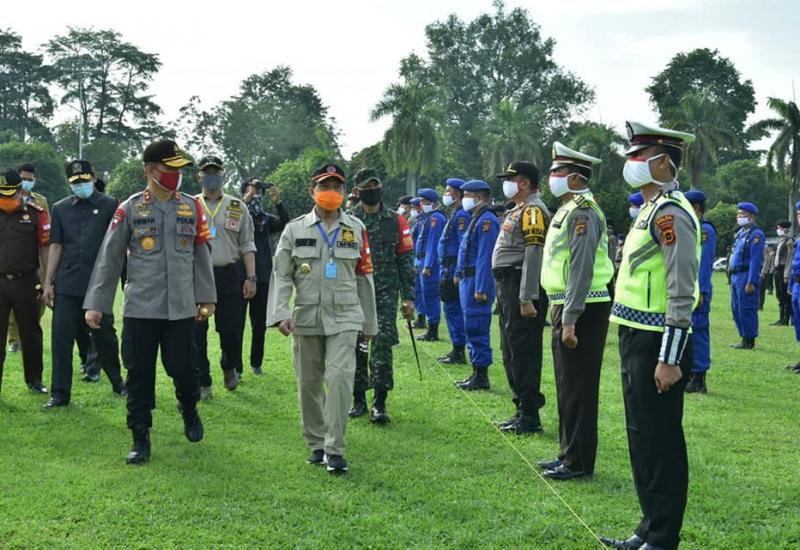Fachrori Pimpin Apel Terpadu Pendisiplinan Protokol Kesehatan Tingkat Provinsi Jambi
