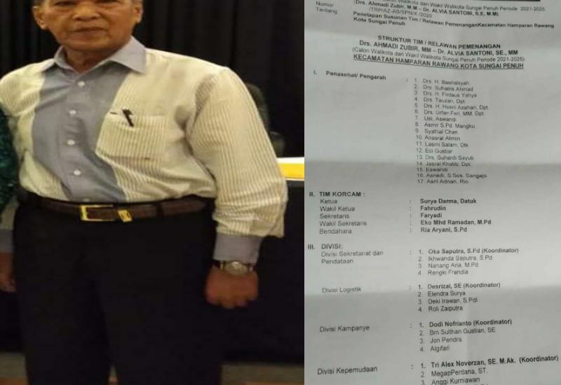 Nama Suhatris dicantumkan Dalam Tim Pemenangan Tanpa Izin