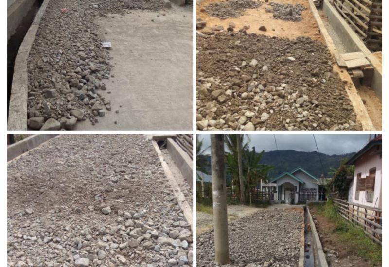 Pekerjaan Drainase dan Jalan Setapak di Desa Kayu Aro Ambai Diduga Asal-asalan. 