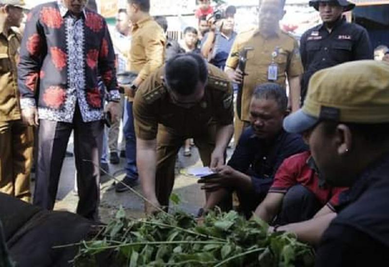 Walikota Ahmadi Zubir melakukan penyembelihan hewan Qurban diberbagai tempat, salah satunya di Komunitas Terbuka Lawang Agung (KTLA) 2314, yang bertempat di Sekretariat KTLA, Jalan Depati Parbo, Senin (11/7).