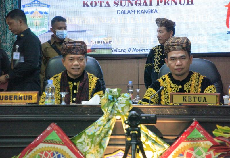 HUT Ke-14 Kota Sungai Penuh, DPRD Sungai Penuh Gelar Paripurna