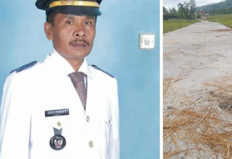 Oknum Mantan Kades Kemantan Agung Diduga Kerjakan Jalan Asal Jadi