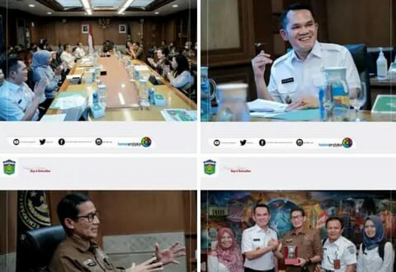 Dihadapan Menteri Pariwisata & Ekraf Sandiaga Uno, Wawako Antos Usulkan Program Prioritas