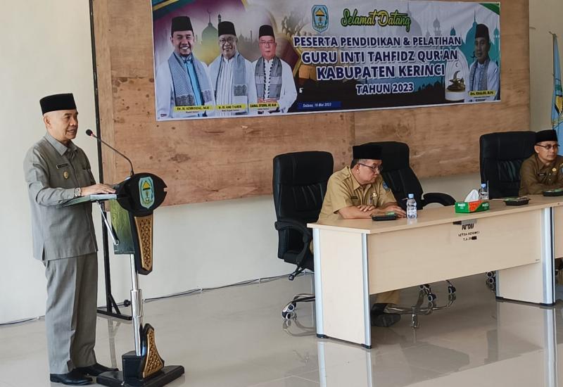 Bupati Kerinci Buka Pelatihan Guru Inti Tahfidz Qur'an Kabupaten Kerinci 