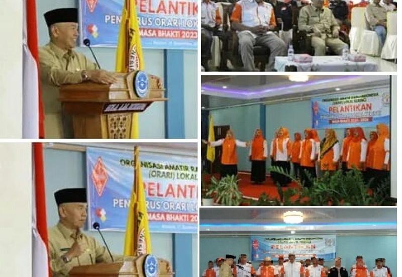 Bupati Kerinci Hadir Penuh Semangat Di Pelantikan ORARI lokal Kerinci