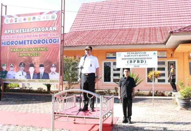 Pj.Bupati Kerinci Asraf Pimpin Apel Kesiagaan Penanganan Bencana 