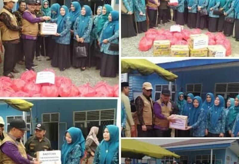 TP PKK Kerinci Salurkan Bantuan Kepada Korban Banjir dan Longsor