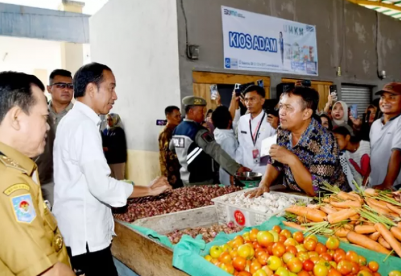 Gubernur Al Haris Dampingi Presiden RI Jokowi Pantau Stok dan Harga Bahan Pokok di Merangin