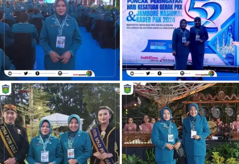 Ketua TP PKK Sungai Penuh Herlina Ahmadi Hadiri Puncak HKG Ke-52 di Solo