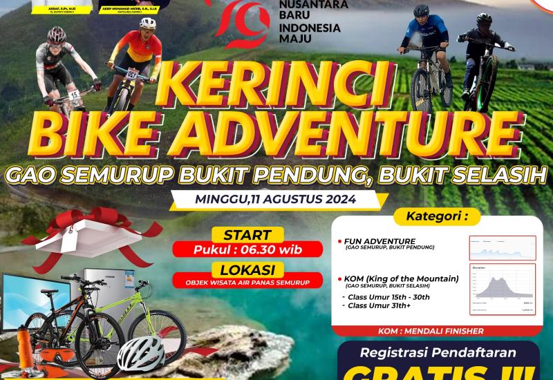 Spektakuler, Kerinci Siap Sambut Event Kerinci Bike Adventure 2024