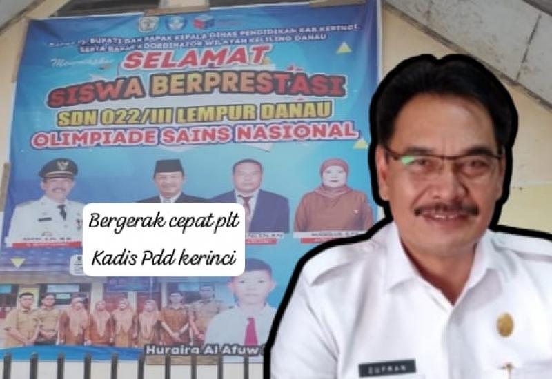 Gerak Cepat, Dinas Pendidikan Kerinci Turunkan Baliho H. Murison