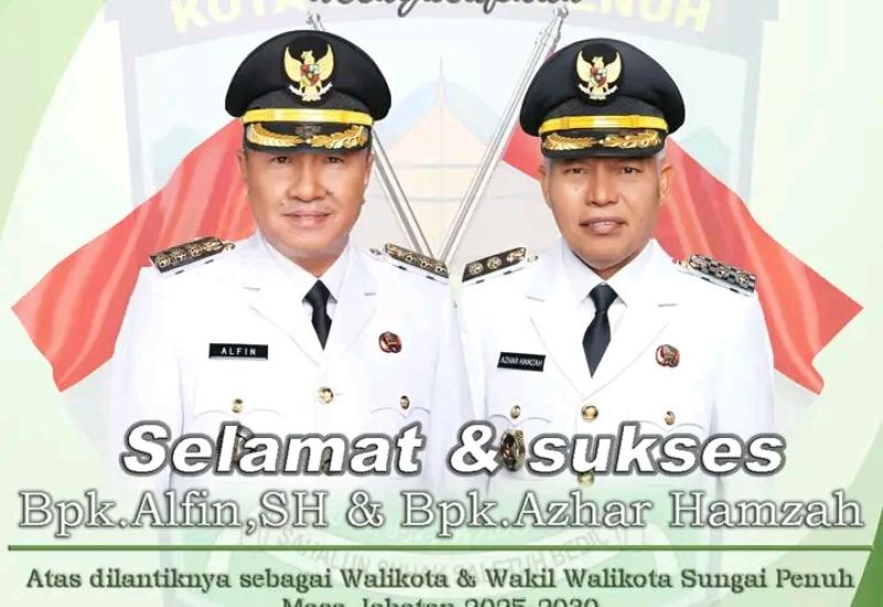 RSUD Mayjen H.A Thalib Beri Ucapan Pelantikan Walikota Dan Wakil Walikota Sungai Penuh Masa Jabatan 2025-2030