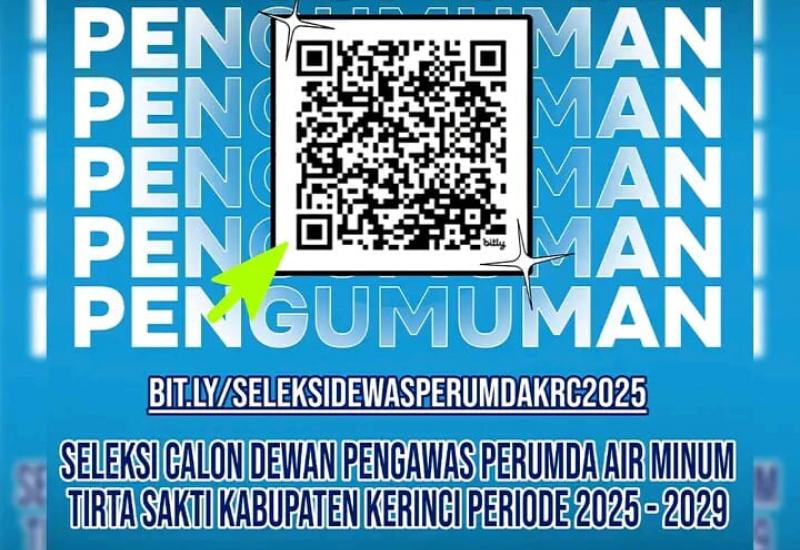 Pengumuman Perpanjangan Seleksi Terbuka Calon Dewan Pengawas Perumda Air Minum Tirta Sakti