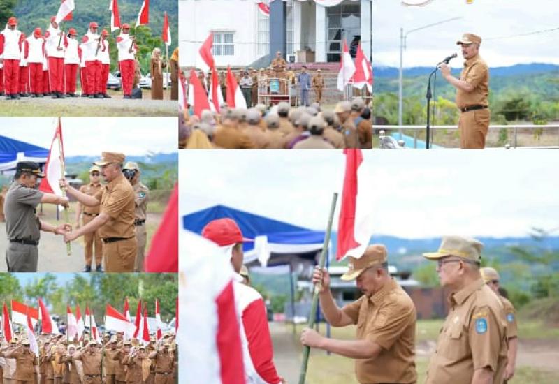Bupati Kerinci Monadi Pimpin Upacara dan Apel Sekaligus Serahkan Bendera Merah Putih Bupati Kerinci Monadi Pimpin Upacara dan Apel Sekaligus Serahkan Bendera Merah Putih