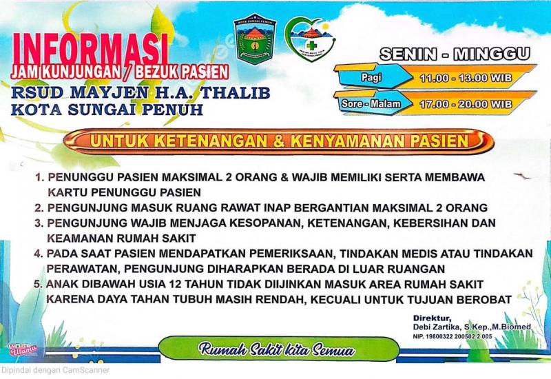 RSUD Mayjen H.AThalib Terus Berbenah Dalam Pelayanan 3 S