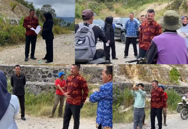 Bupati Kerinci Tinjau Langsung Pembangunan Jalan Sungai Tutung – Pungut Mudik