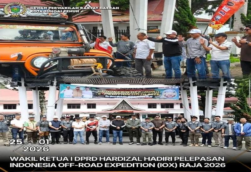 Wakil Ketua I DPRD Hardizal Hadiri Pelepasan Indonesia Off-Road Expedition (IOX) Raja 2026