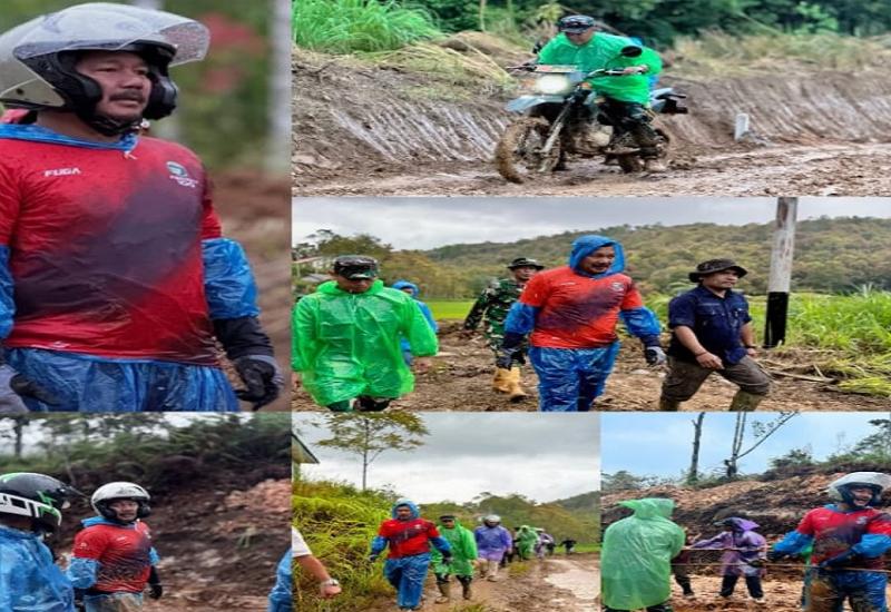 Bupati Monadi Bersama Kodim Dan Pemprov Jambi Turun Langsung Tinjau Progres Jalan Renah Pemetik