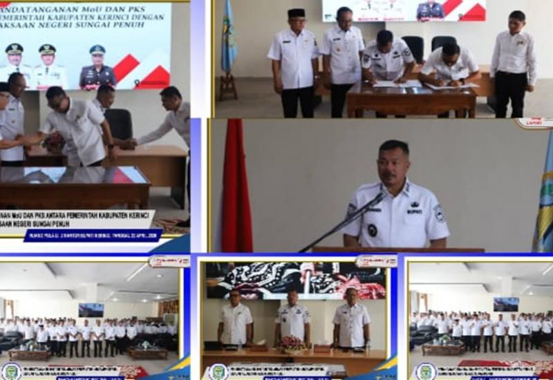Pemkab Kerinci Dan Kejari Sungai Penuh Teken MoU Bidang Perdata Dan TUN