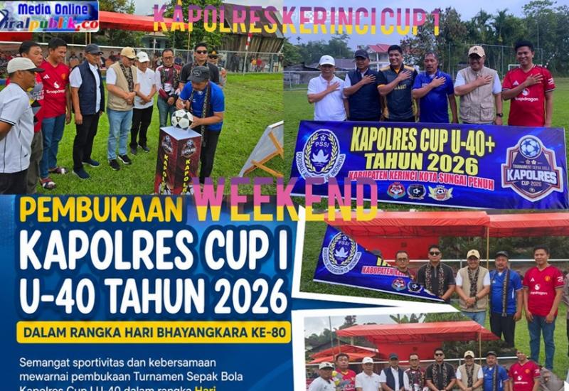 Bupati Monadi dan Wabup H. Murison Buka Turnamen Kapolres Cup I U-40 di Lapangan PS Penawar