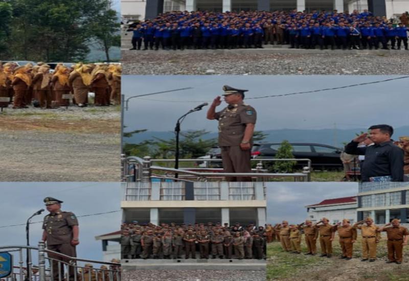 Wabub Kerinci H. Murison Pimpin Upacara HUT Satpol PP, Satlinmas, dan Damkar 2026