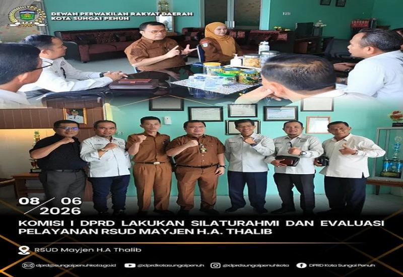 Tingkatkan Mutu Pelayanan, Komisi I DPRD Sungai Penuh Evaluasi RSUD Mayjen H.A. Thalib